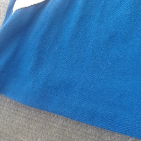 Vintage 70s T Shirt Mens S Blue Perma Prest Sears Varsity Race Stripe Ringer - Picture 6 of 8